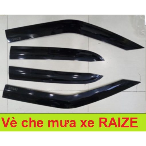 Vè che mưa xe Toyota Raize đời 2021 -2022, Hàng nhựa đen dày - Bộ 4 chiếc - Hình ảnh 5