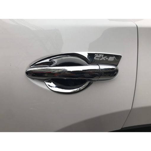 Ốp tay nắm, hõm cửa xe Mazda Cx5, CX-5 2018 - 2021, 2022,2023 mạ crom, bản có khóa từ - Hình ảnh 4