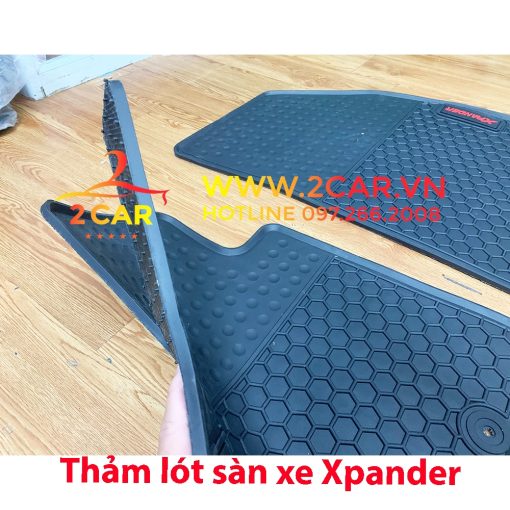 Thảm lót sàn cao su xe Mitsubishi Xpander / xpander cross 2018- 2021, 2022, 2023 loại đúc dày, 3 hàng ghế dễ vệ sinh - Hình ảnh 5