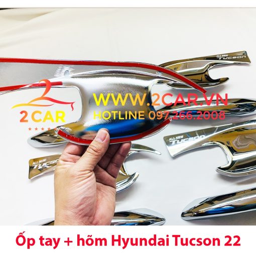 Ốp Tay nắm, Hõm Cửa Xe Hyundai Tucson 2022-2023 Mạ Crom cao cấp - Hình ảnh 5