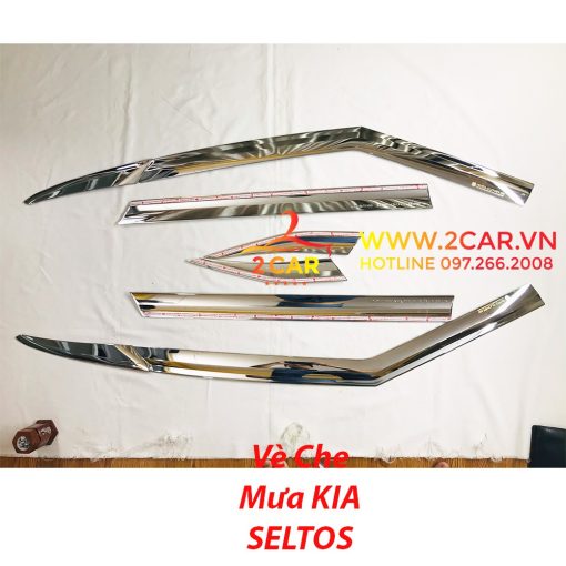 Vè che mưa xe Kia Seltos 2020- 2021- 2022 mạ crom Auto Clover - Hàng chuẩn Hàn Quốc, loại 6 chi tiết - Hình ảnh 5
