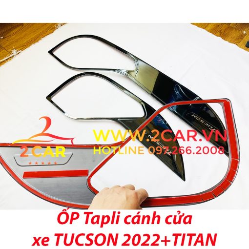 Ốp tapli, tapbi + màng loa cánh cửa xe Huyndai Tucson 2022- 2023, Hàng titan cao cấp - giá 1 bộ - Hình ảnh 5