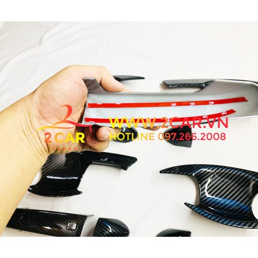 Ốp Tay Nắm, Hõm Cửa CARBON Xe XPANDER 2018- 2021, 2022, 2023 chất liệu vân Cacbon Cao Cấp - Hình ảnh 5