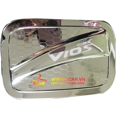Ốp nắp bình xăng xe Toyota Vios 2019- 2020- 2021- 2022 Nhựa ABS mạ crom cao cấp - Hình ảnh 5