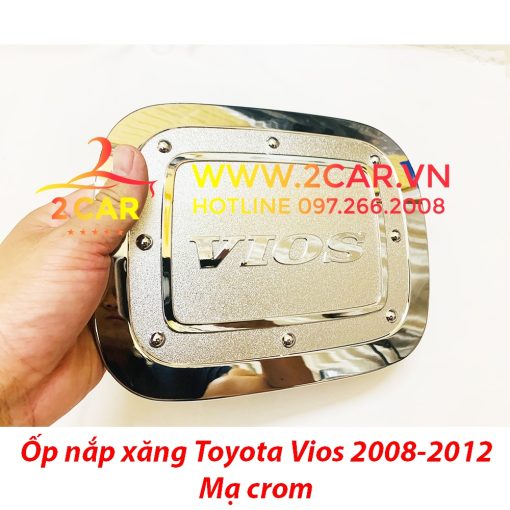Ốp Nắp bình xăng xe Toyota Vios 2008 2009 2010 2011 2012 mạ crom cao cấp - Hình ảnh 5