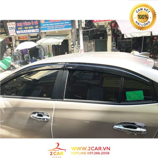 Vè Che Mưa Xe Toyota Vios 2003- 2017- 2019- 2022, loại nhựa đen cao cấp - Hình ảnh 6