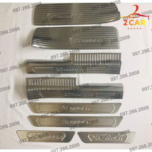 Ốp bậc cửa, Nẹp Bước Chân Trong Ngoài Xe Xpander 2018- 2021, 2022 chất liệu Inox - Hình ảnh 5