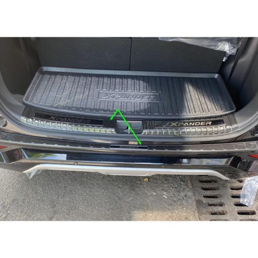 Ốp bậc cửa, nẹp bước chân, trầy cốp carbon xe Xpander 2018- 2021 Vân Cacbon Cao Cấp - Hàng cao cấp - Hình ảnh 5