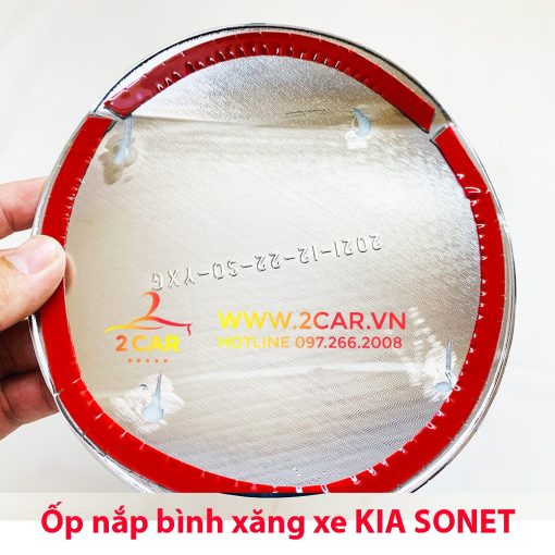 Ốp nắp bình xăng xe KIA SONET 2022 2023 Mạ crom cao cấp - Hình ảnh 6
