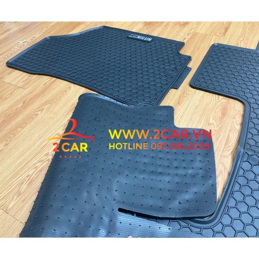 Thảm sàn Seltos, Thảm lót sàn cao su xe Kia Seltos 2020- 2021- 2022, Mẫu tổ ong chữ trắng, loại đúc chuẩn xe, không mùi - Hình ảnh 7