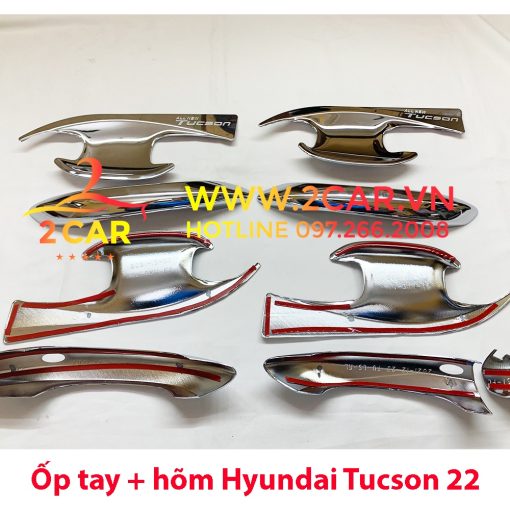 Ốp Tay nắm, Hõm Cửa Xe Hyundai Tucson 2022-2023 Mạ Crom cao cấp - Hình ảnh 6