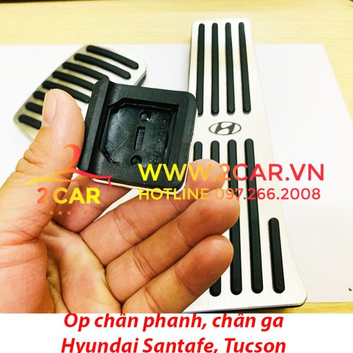 Ốp bảo vệ chân phanh, chân ga xe Hyundai Santafe 2019-2023, Tucson 2019-2023 Inox siêu bền, siêu đep - Hình ảnh 6
