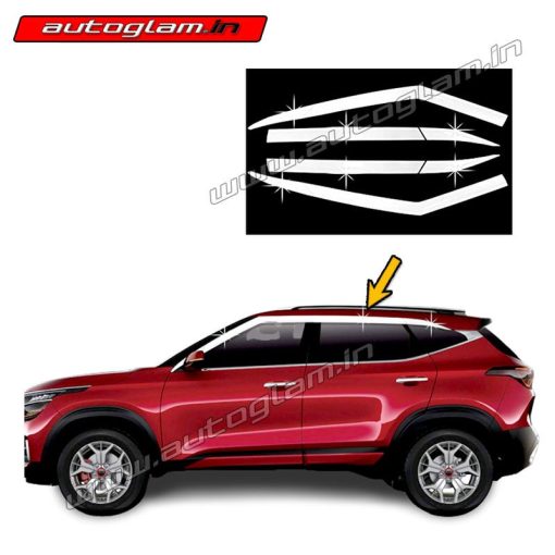 Vè che mưa xe Kia Seltos 2020- 2021- 2022 mạ crom Auto Clover - Hàng chuẩn Hàn Quốc, loại 6 chi tiết - Hình ảnh 6