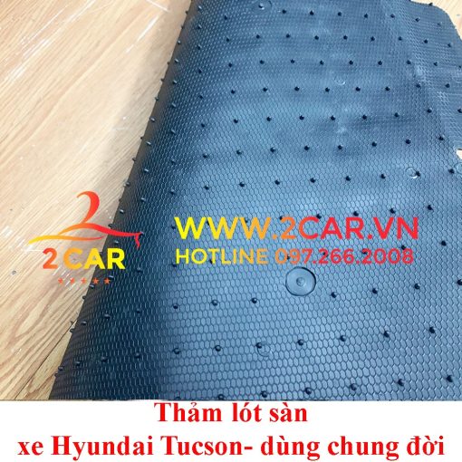 Thảm Lót sàn Xe Hyundai Tucson 2015 đến 2021, 2022, 2023 vân tổ ong hãng Nissin chữ trắng - Hình ảnh 6