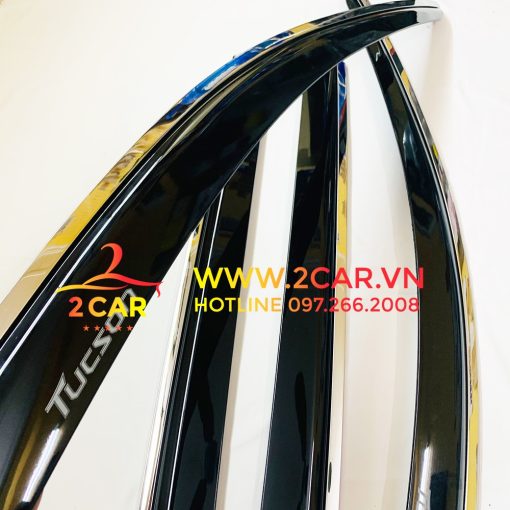 Vè che mưa chỉ Inox cho xe Hyundai Tucson đời 2022- 2023 Hàng cao cấp nhất thị trường - Hình ảnh 6