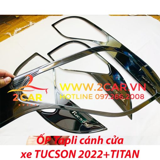 Ốp tapli, tapbi + màng loa cánh cửa xe Huyndai Tucson 2022- 2023, Hàng titan cao cấp - giá 1 bộ - Hình ảnh 6