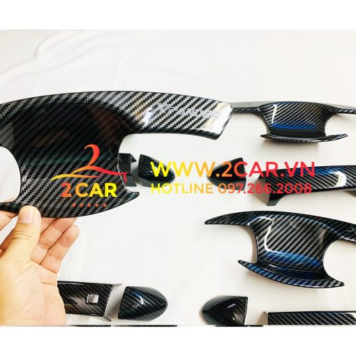 Ốp Tay Nắm, Hõm Cửa CARBON Xe XPANDER 2018- 2021, 2022, 2023 chất liệu vân Cacbon Cao Cấp - Hình ảnh 6