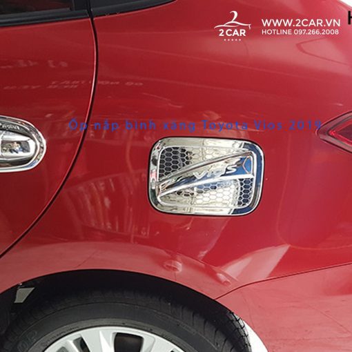 Ốp nắp bình xăng xe Toyota Vios 2019- 2020- 2021- 2022 Nhựa ABS mạ crom cao cấp - Hình ảnh 6