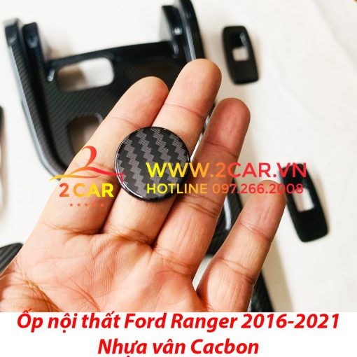 Ốp Nội Thất Ford Ranger 2016 - 2021 (chỉ dùng cho xe 2 cầu) ,chất liệu nhựa Cacbon cao cấp - Hình ảnh 7
