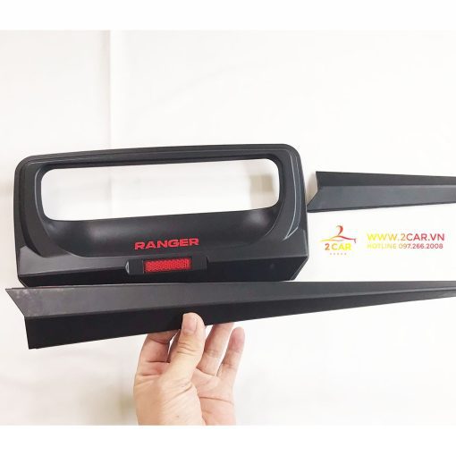 Ốp tay nắm cửa, hõm cửa, ốp đèn pha, đèn hậu, nắp xăng, tay mở cốp đen Ford Ranger 2014 - 2021- nhựa đen cao cấp - Hình ảnh 7