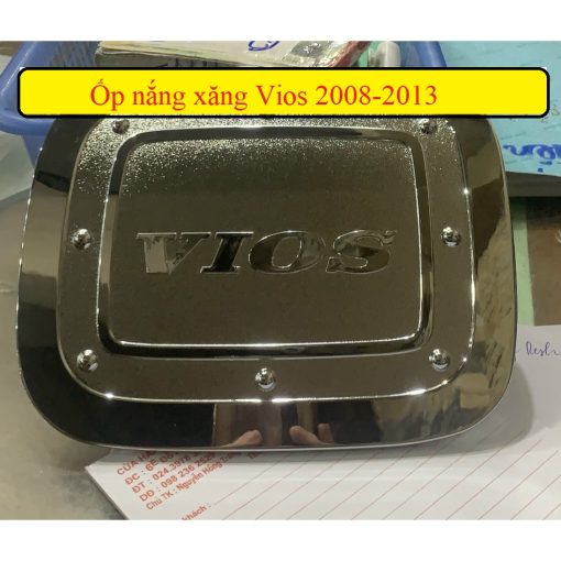 Ốp Nắp bình xăng xe Toyota Vios 2008 2009 2010 2011 2012 mạ crom cao cấp - Hình ảnh 7