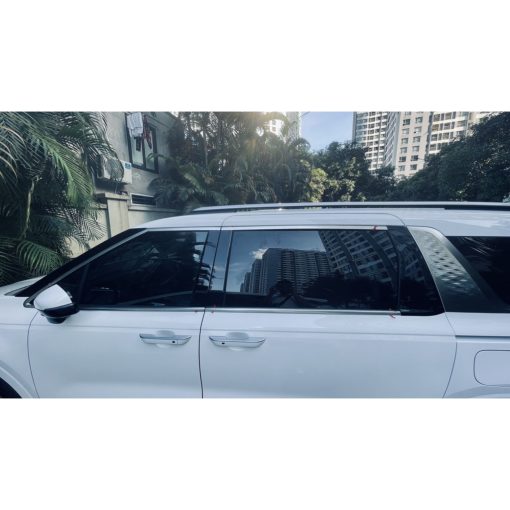 Nẹp viền chân kính và cong kính xe Kia Carnival 2022, 2023 Hàng inox mờ cao cấp như bản đủ - Hình ảnh 6