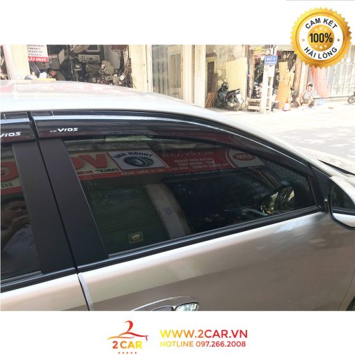 Vè Che Mưa Xe Toyota Vios 2003- 2017- 2019- 2022, loại nhựa đen cao cấp - Hình ảnh 7