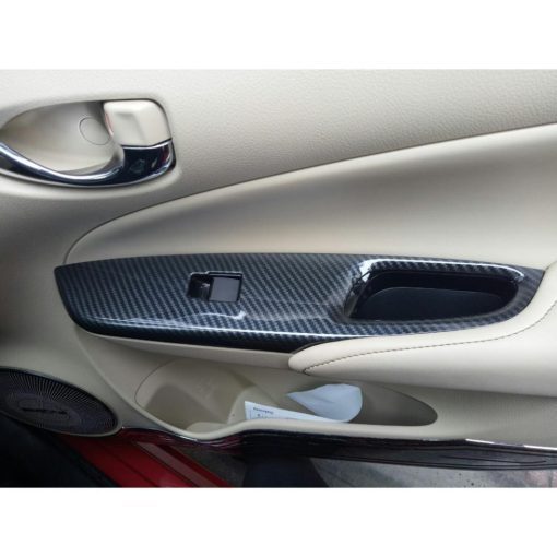Ốp nội thất cacbon xe Toyota Vios 2019- 2022, Yaris 2019- 2022 dành cho xe số tự động- vân carbon - hàng cao cấp - Hình ảnh 8