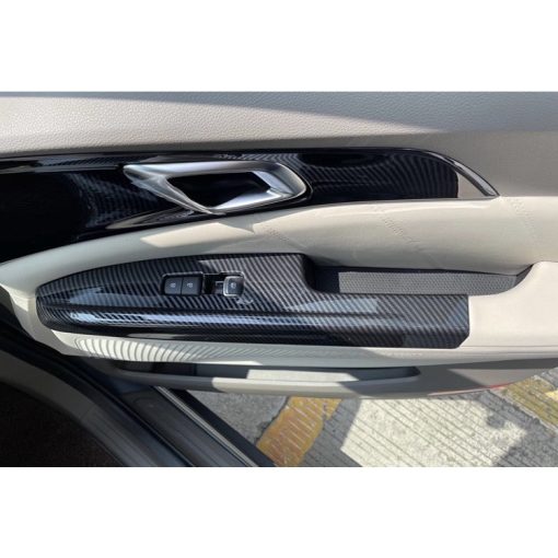 Ốp nội thất CACBON xe Kia Carnival 2022- 2023 nhựa vân carbon cao cấp,ốp công tắc lên xuống kính, hộp cần số xe Carnival - Hình ảnh 7