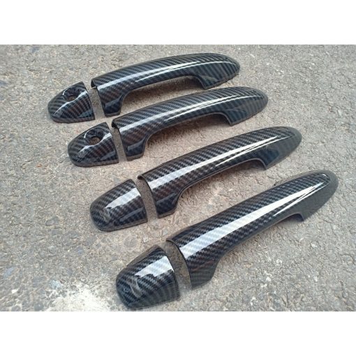 Ốp Tay nắm, Hõm Cửa carbon Xe Toyota Vios 2019- 2022 Mẫu Cacbon Hàng đẹp - Hình ảnh 8
