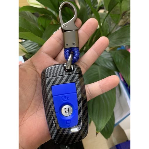 Ốp chìa khóa carbon xe Ford Everest, Ranger, Ecosport 2018 2019 2020 2023 vân cacbon có kèm móc đeo - Hình ảnh 9