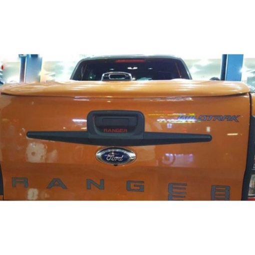 Ốp tay mở cốp xe Ford Ranger 2022, 2023 Nhựa Đen chữ đỏ cao cấp - Hình ảnh 9