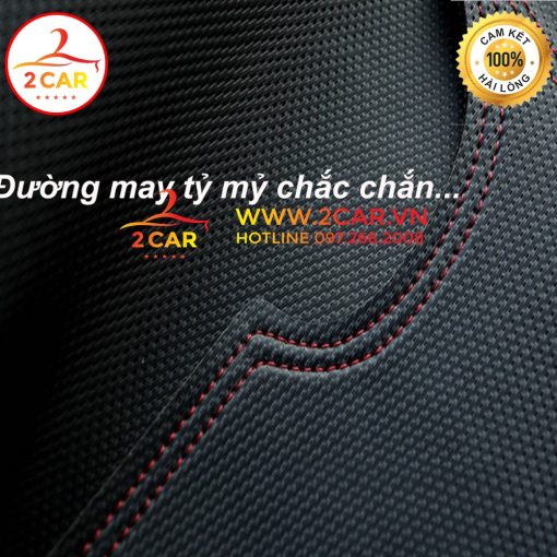 Thảm taplo da carbon xe Kia Carnival 2022 2023 màu đen,vừa form xe, đế có chống trượt - Hình ảnh 8