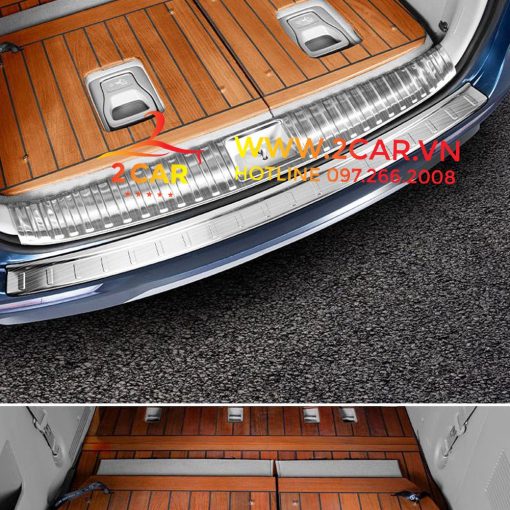 Ốp chống trầy cốp, ốp nẹp cốp sau trong, ngoài xe Kia Carnival 2021- 2022 Chất liệu Inox cao cấp - Hình ảnh 8