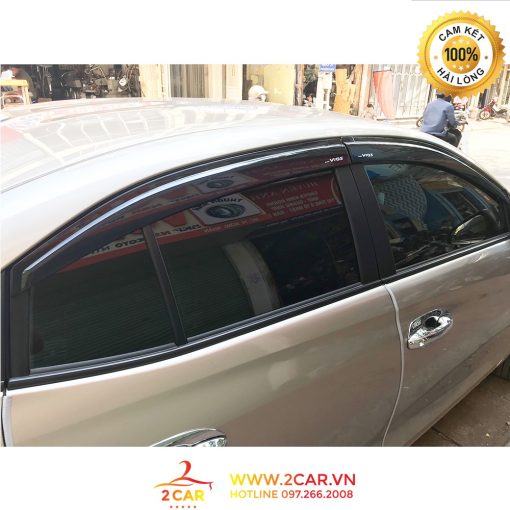Vè Che Mưa Xe Toyota Vios 2003- 2017- 2019- 2022, loại nhựa đen cao cấp - Hình ảnh 9