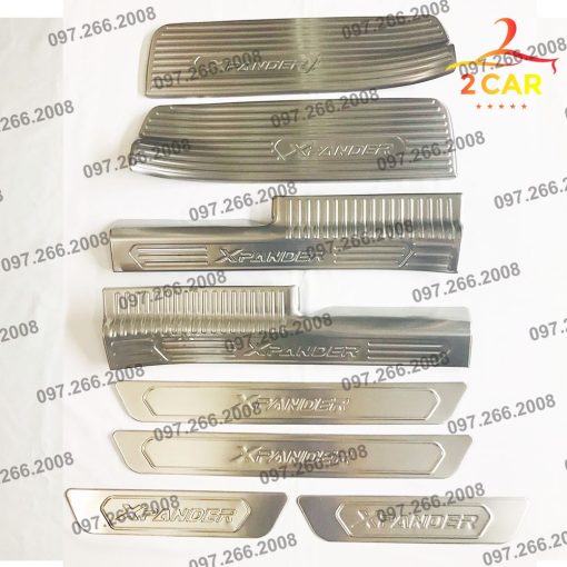 Ốp bậc cửa, Nẹp Bước Chân Trong Ngoài Xe Xpander 2018- 2021, 2022 chất liệu Inox - Hình ảnh 8