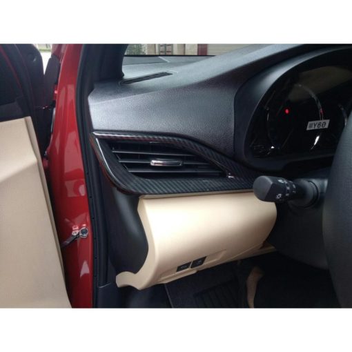 Ốp nội thất cacbon xe Toyota Vios 2019- 2022, Yaris 2019- 2022 dành cho xe số tự động- vân carbon - hàng cao cấp - Hình ảnh 9