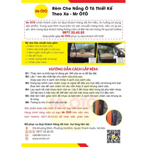 Rèm Che Nắng Xe Toyota Raize Loại 1 Mr.OTO. Bảo Hành 24 tháng. Cam Kết Chuẩn Khít Theo Xe - Ảnh 10