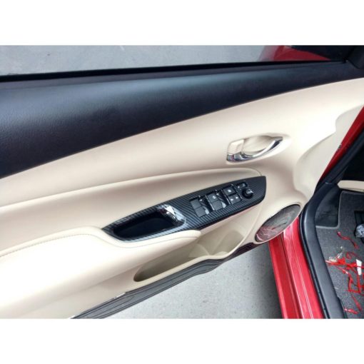 Ốp nội thất cacbon xe Toyota Vios 2019- 2022, Yaris 2019- 2022 dành cho xe số tự động- vân carbon - hàng cao cấp - Hình ảnh 10