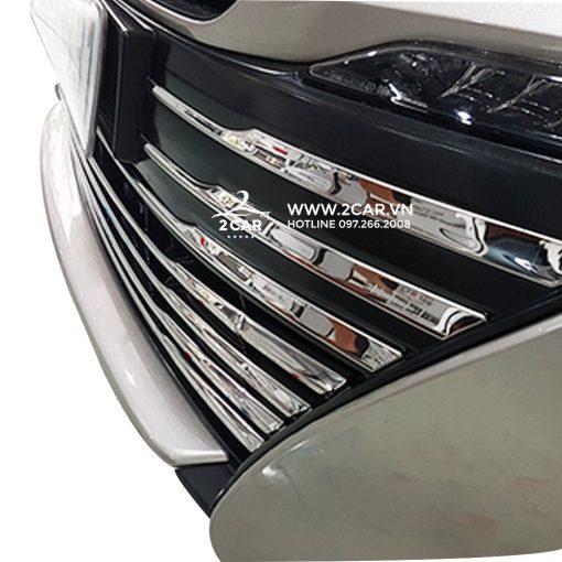 Ốp trang trí mặt ca lăng xe TOYOTA VIOS 2019- 2020, ốp mặt calang, ca lang dưới xe Vios, inox cao cấp