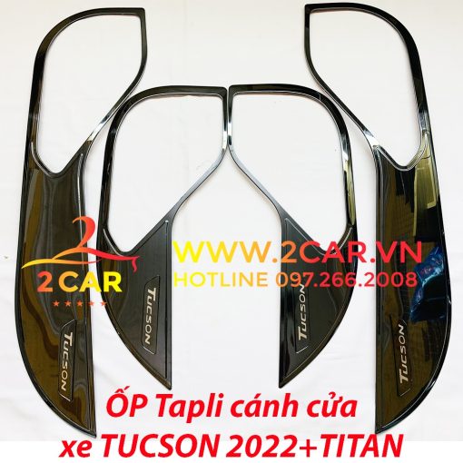 Ốp tapli, tapbi + màng loa cánh cửa xe Huyndai Tucson 2022- 2023, Hàng titan cao cấp - giá 1 bộ - Hình ảnh 12