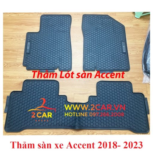 Thảm sàn, lót sàn cao su đúc xe Hyundai Accent 2018 - 2023 Hàng không mùi, không thấm nước, dễ vệ sinh - Hình ảnh 13