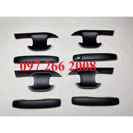 Ốp tay nắm, Hõm Cánh Cửa Xe Ford Ranger 2014 -2022, 2023 nhựa đen 4.6 - Hình ảnh 14