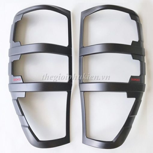 Ốp tay nắm cửa, hõm cửa, ốp đèn pha, đèn hậu, nắp xăng, tay mở cốp đen Ford Ranger 2014 - 2021- nhựa đen cao cấp - Hình ảnh 17