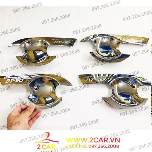 Ốp hõm, ốp chén cửa xe Mazda BT50 2015-2020 mạ crom cao cấp