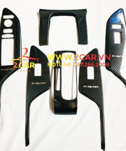 Ốp nội thất Carbon xe Honda Civic 2017 - 2021 Vân Cacbon cao cấp, Hàng Kim loại