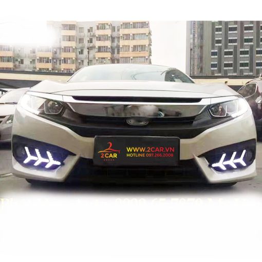 Độ đèn Led gầm xương cá phía trước HONDA CIVIC 2019-2021 Hàng đẹp