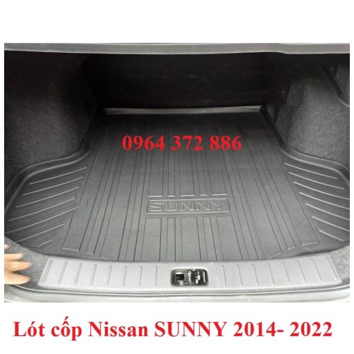 Lót cốp nhựa dẻo xe NISSAN SUNNY 2014- 2015 - 2018-2020-2021- 2022 không mùi, không thấm nước