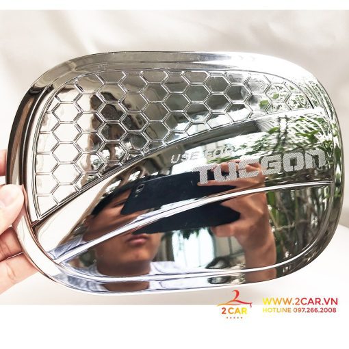 Ốp Nắp Bình Xăng Xe Hyundai Tucson 2019- 2021 mạ crom cao cấp