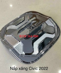 Ốp nắp bình xăng xe Honda Civic 2022 2023 mạ crom cao cấp